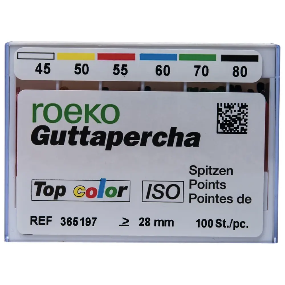 COLTENE roeko Guttapercha Spitzen Top color - Sortiment 100 Stück ISO 045-080