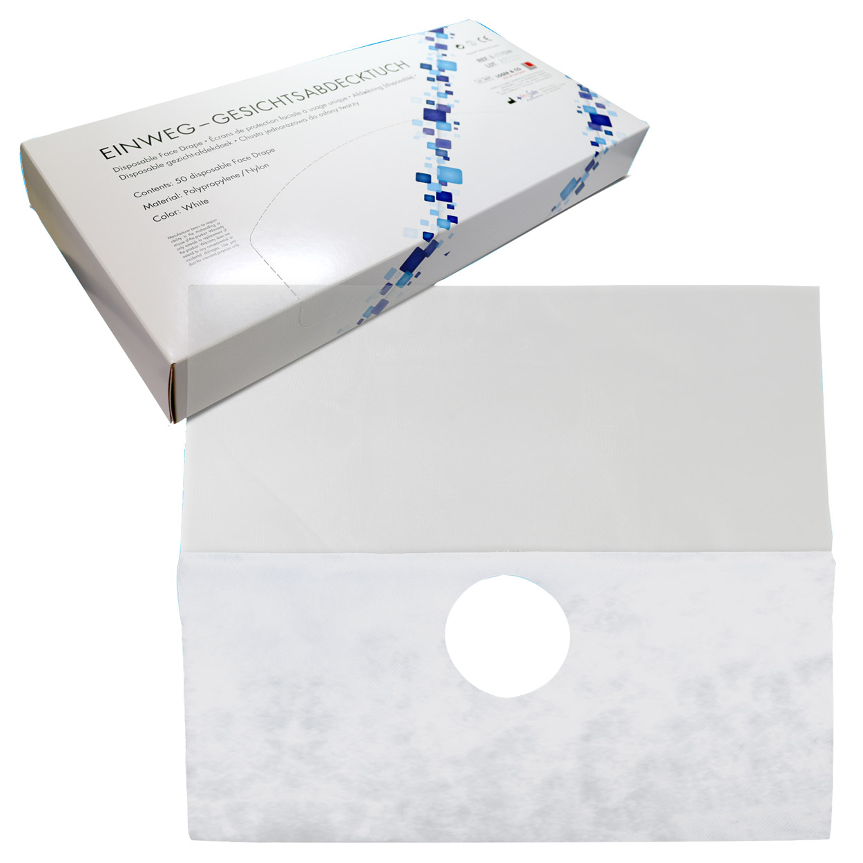 GX61816_EinwegGesichtsabdecktuch_weiss_50St Einweg-Gesichtsabdecktuch weiß 50St