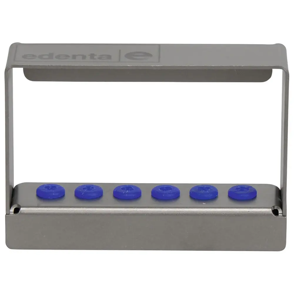 Edenta Bohrerständer - Stück für 6 FG, HP oder RA Instrumente, 72 x 20 x50 mm