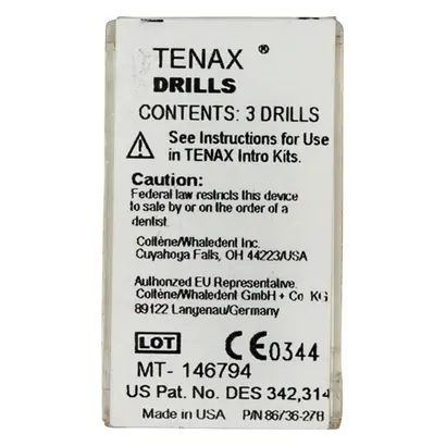 COLTENE TENAX® Bohrer - Packung 3 Stück Ø 1,4 mm rot