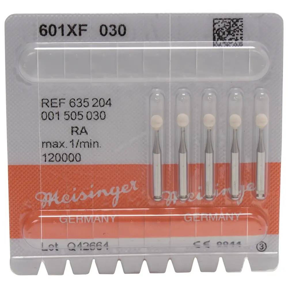 Hager & Meisinger Keramische Schleifer 601 - Packung 5 Stück weiß extra fein, RA, Figur 001, ISO 030