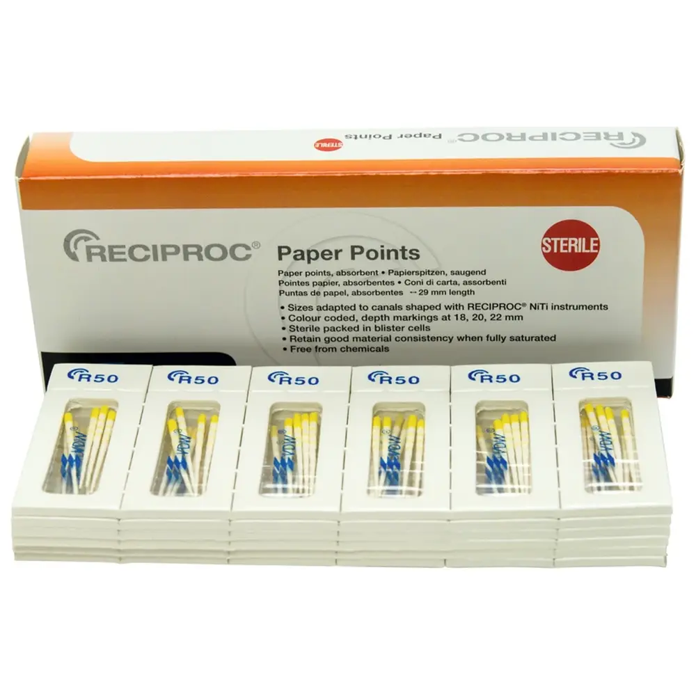 VDW RECIPROC® Papierspitzen - Packung 144 Stück ISO 050