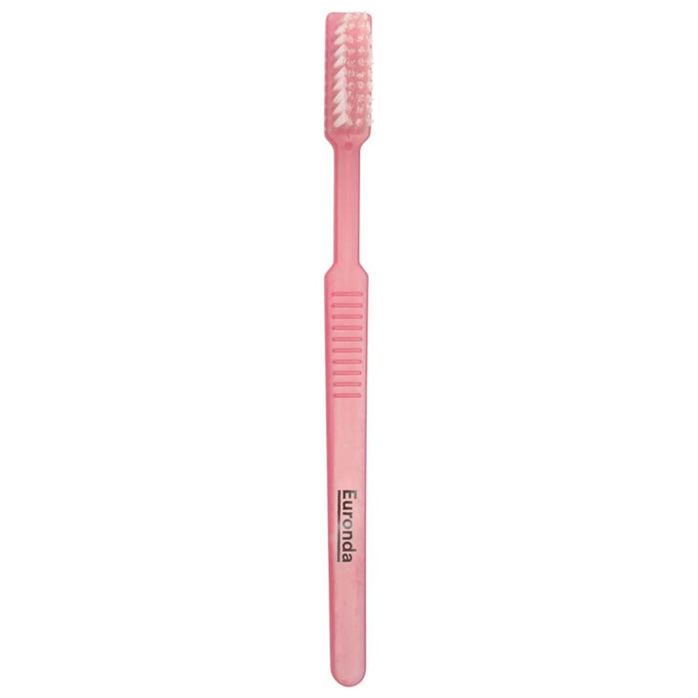 Euronda Monoart® Einmalzahnbürsten - Box 100 Stück mit Paste, rosa