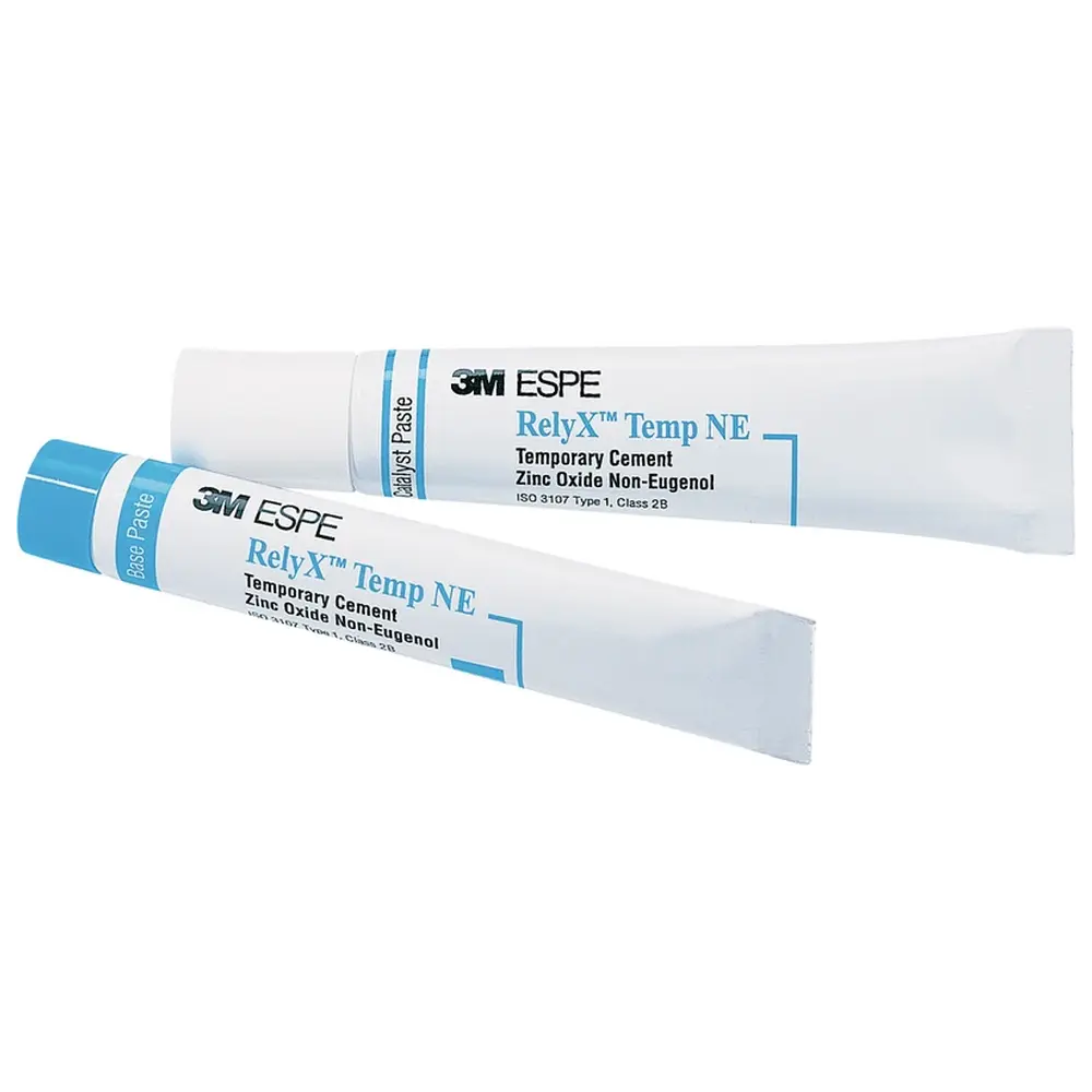 Solventum Dental Solutions RelyX™ Temp NE - Packung 30 g Basispaste, 13 g Katalysator, 1 Anmischblock