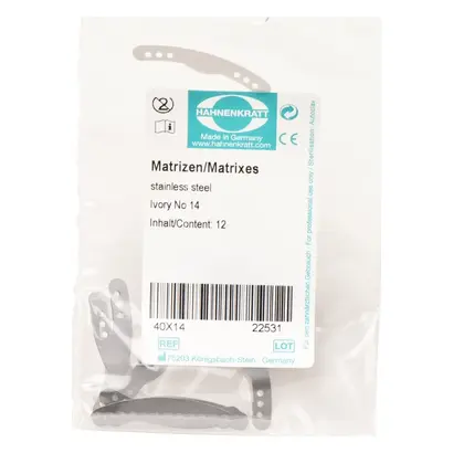 E.Hahnenkratt GmbH Matrizen S0,04mm 40/14 Pa 12 E.Hahnenkratt GmbH Matrizen S0,04mm 40/14 Pa 12