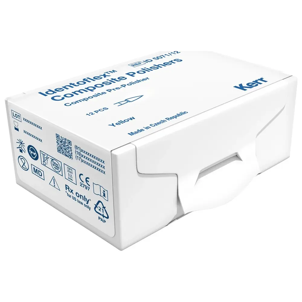 Kerr Identoflex™ Composite - Packung 12 Stück gelb, RA, Figur kleiner Minipoint, 7,7 mm, Ø 3,5 mm