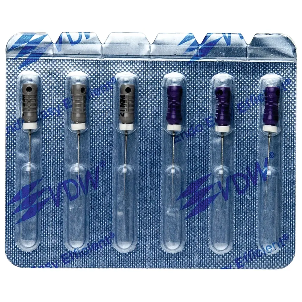VDW STERILE Hedstroem Feilen - Sortiment 6 Stück 21 mm ISO 008-010