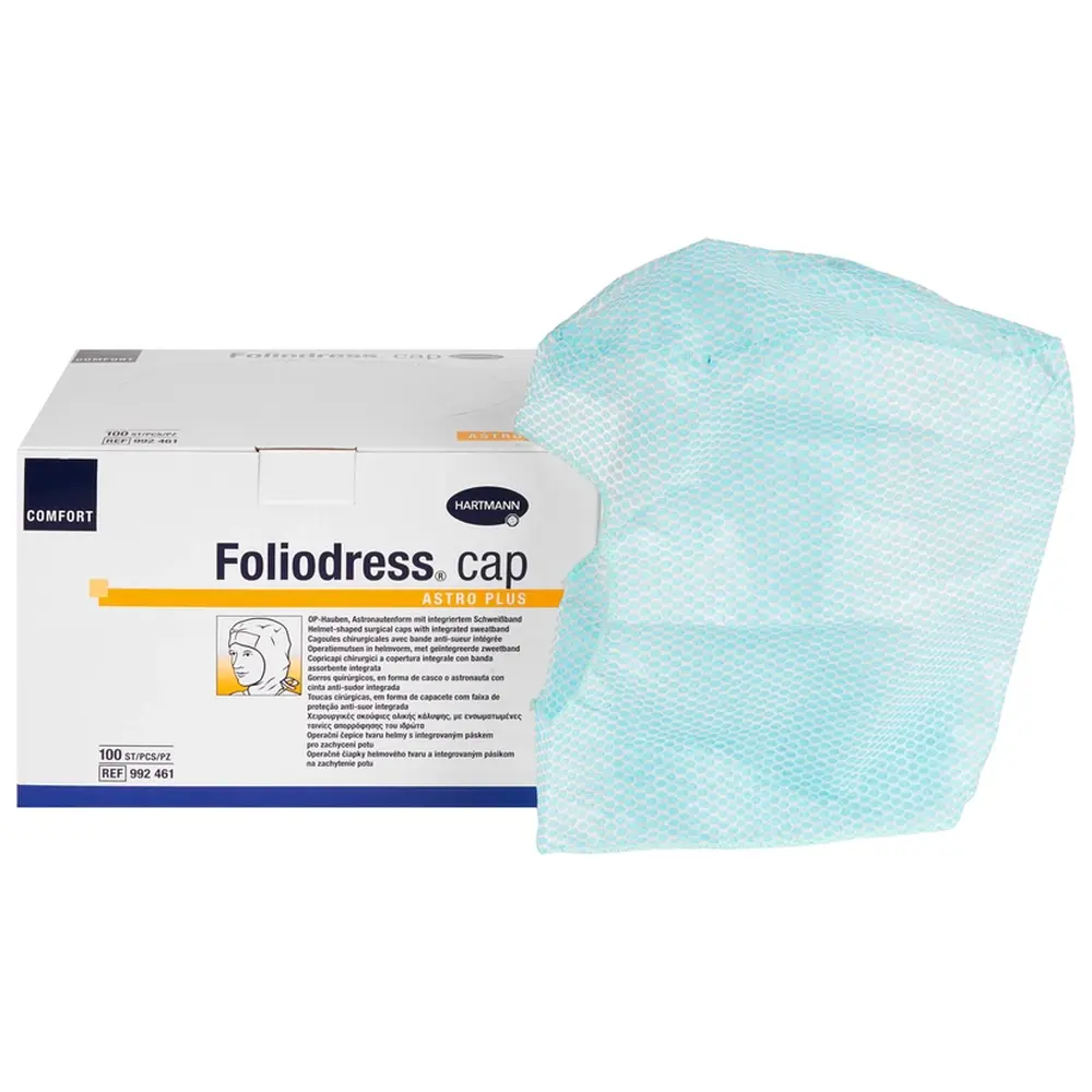 HARTMANN Foliodress® cap COMFORT ASTRO PLUS - Packung 100 Stück aqua