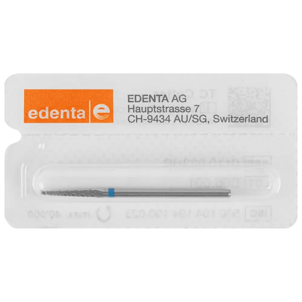 Edenta HM-Fräser Schliff 10 - Stück Kreuzverzahnung, blau standard, HP, Figur 194, 14 mm, ISO 023