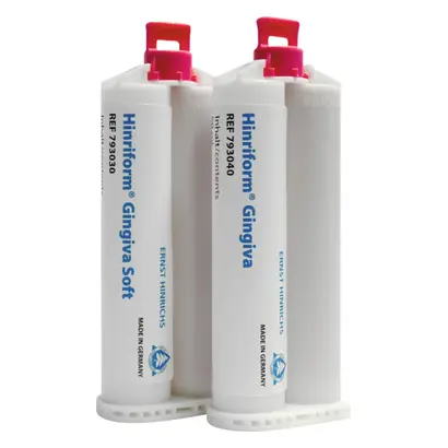 ERNST HINRICHS Hinriform® Gingiva soft - Packung 2 x 50 ml Doppelkartusche, 12 Mischkanülen