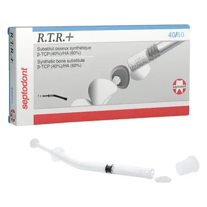 Septodont R.T.R.+ Knochenersatzmaterial - Pa gebogene Spritze 0,5 cm3 Granulat in steriler Einzelverpackung, R.T.R+ 40/60