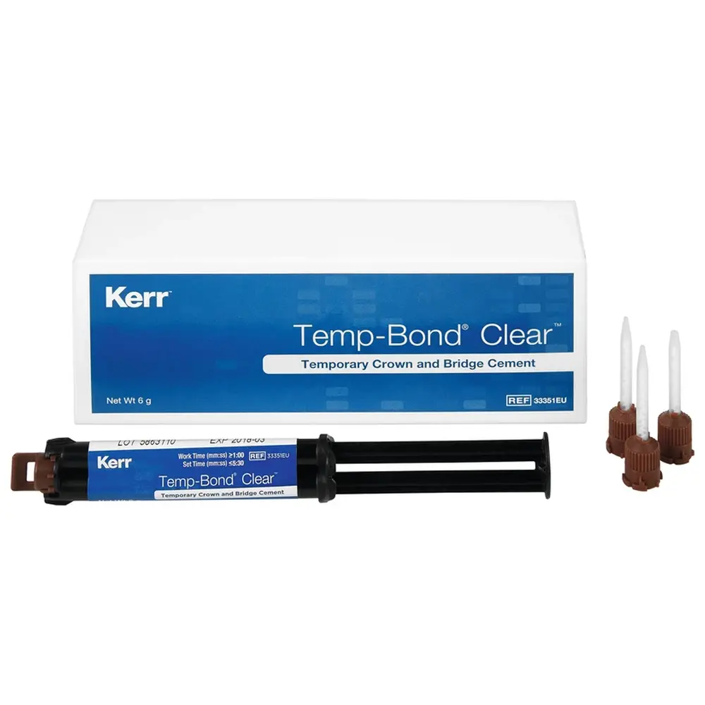 Kerr TempBond™ Clear - Packung 6 g Spritze, 10 Mischkanülen