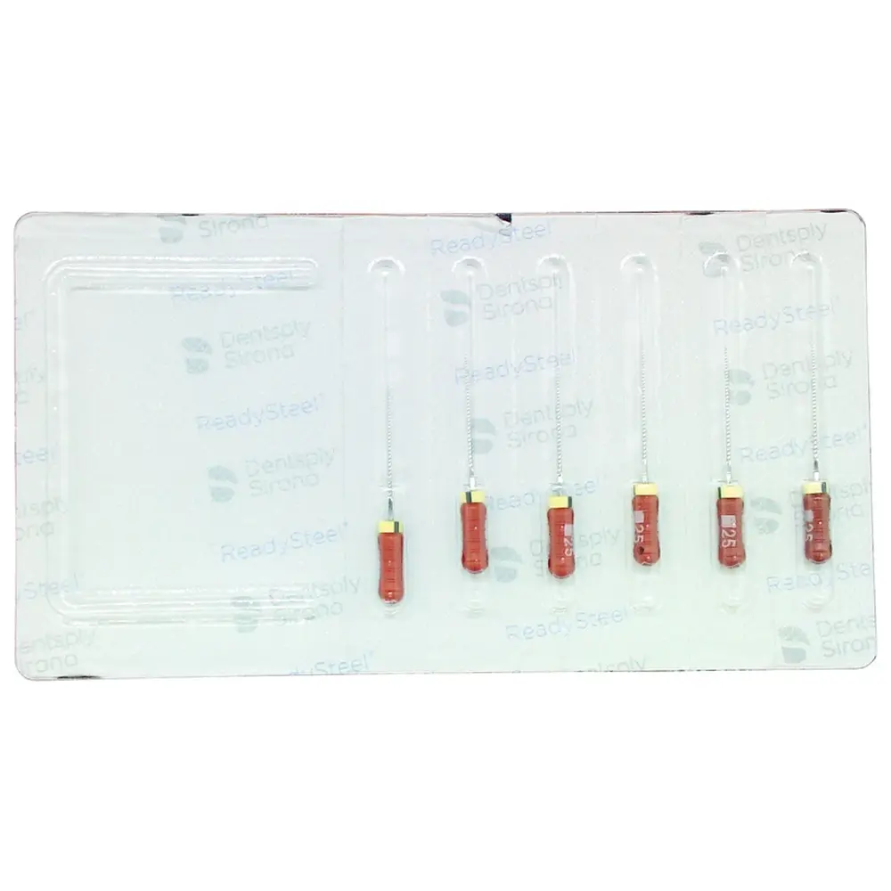 Dentsply Sirona READYSTEEL K-Files - Packung 6 Stück 21 mm ISO 025