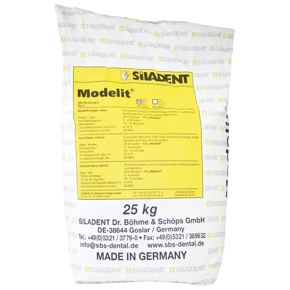 SILADENT Modelit® - Sack 25 kg Gips blau