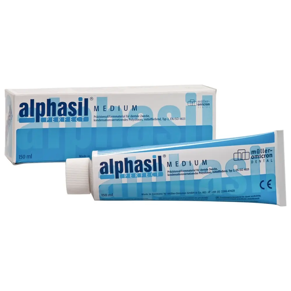 Müller-Omicron alphasil® PERFECT - Tube 150 ml MEDIUM, blau