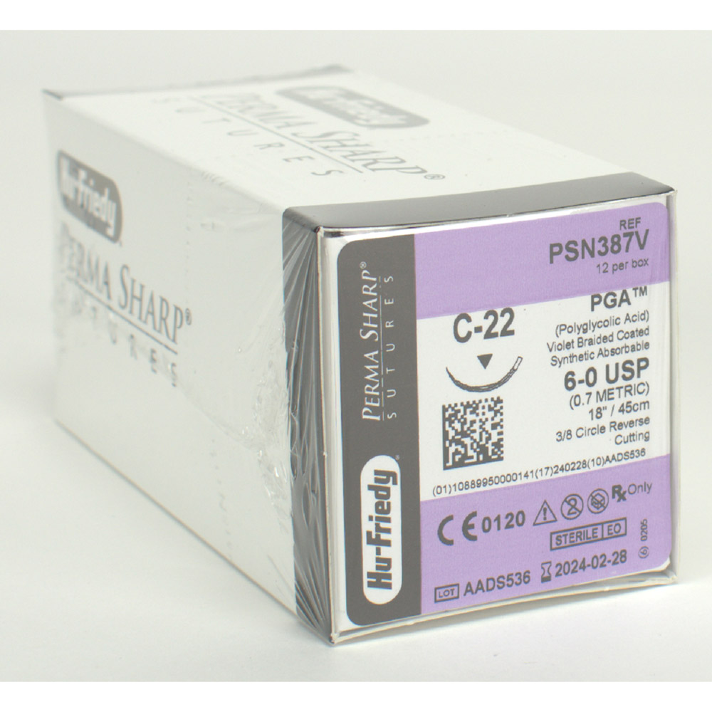 Nahtmaterial PGA 6-0 PSN387V Dtz