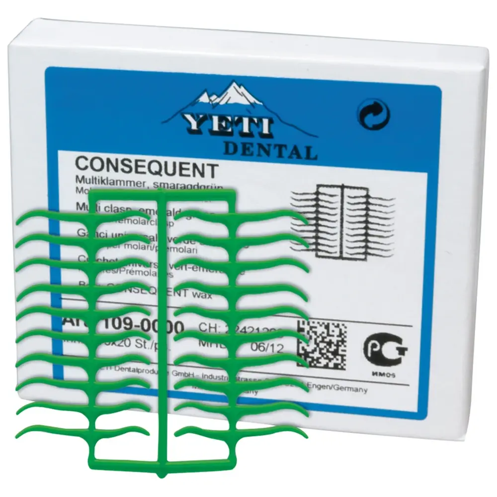 Yeti CONSEQUENT Multiklammer - Packung 10 x 20 Klammern