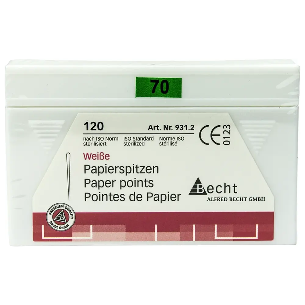 Becht Papierspitzen weiß - Packung 120 Stück ISO 070