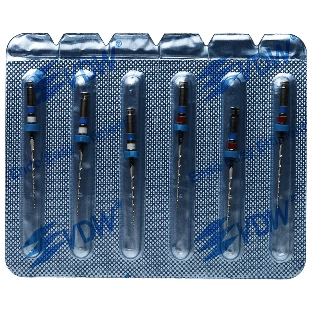 VDW Mtwo® - Sortiment 6 Revisionsinstrumente 21 mm, Taper.05 ISO 015, ISO 025