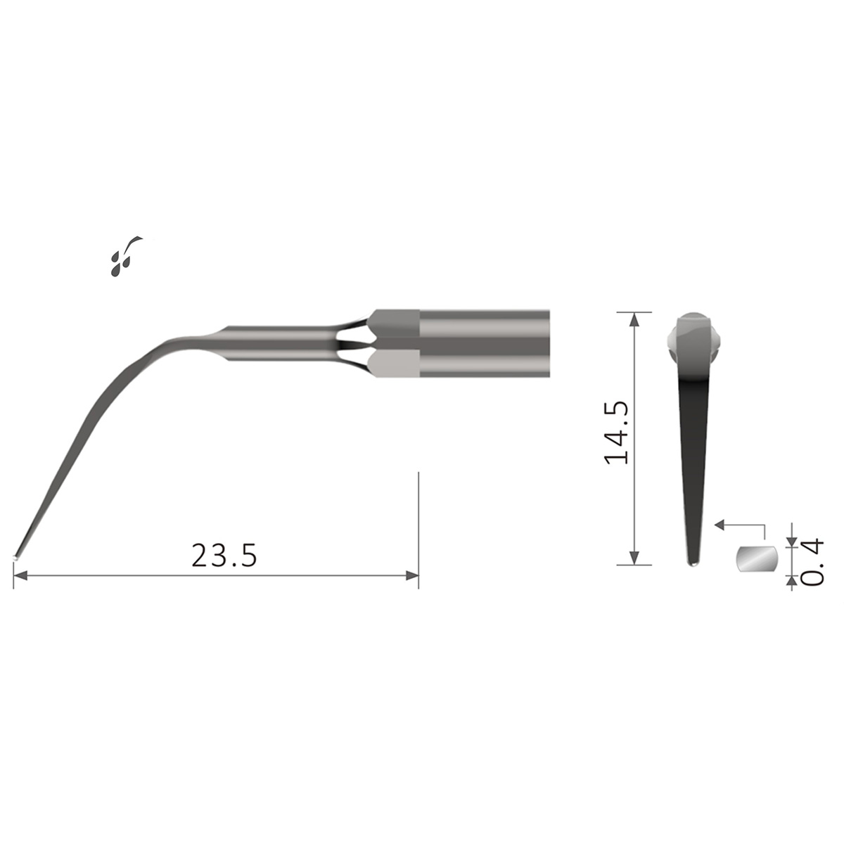 Xpedent Ultraschall Perio-Spitze eP (passend für den Einsatz mit EMS® Geräten)