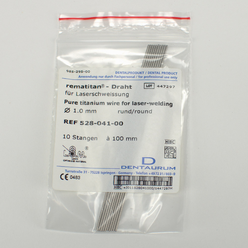 Reintitandraht 1,0mm rund Stg. 10St