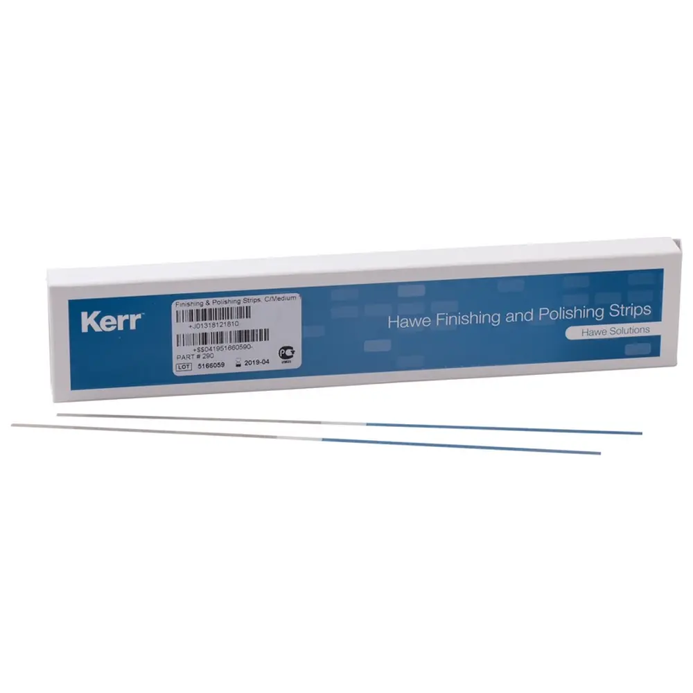 Kerr Finier- und Polierstrips - Packung 100 Stück 1,9 mm breit, grob/mittel, weiß/blau