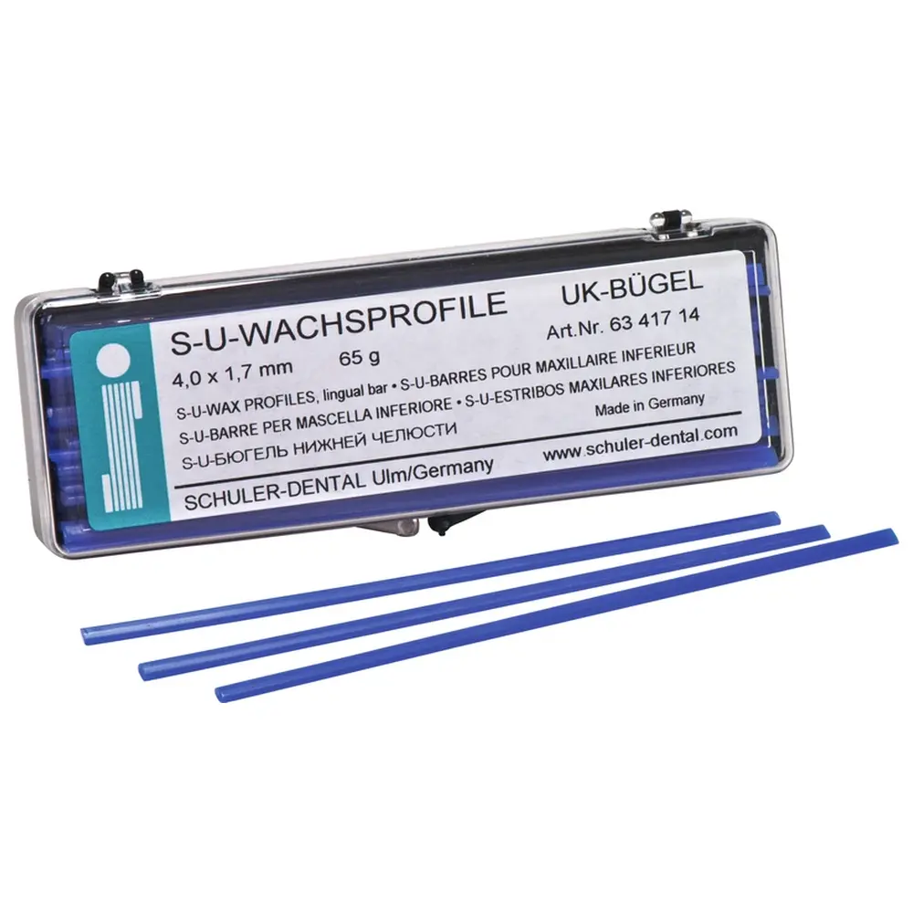 SCHULER-DENTAL S-U-Wachsprofile - Packung 65 g Unterkieferbügel, 4 x 1,7 mm