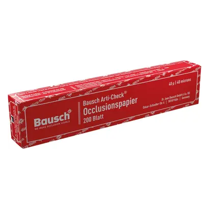 Dr. Jean Bausch GmbH & Co.KG Okklusionspapier 40my rot Heftchen BK10 Blatt 200