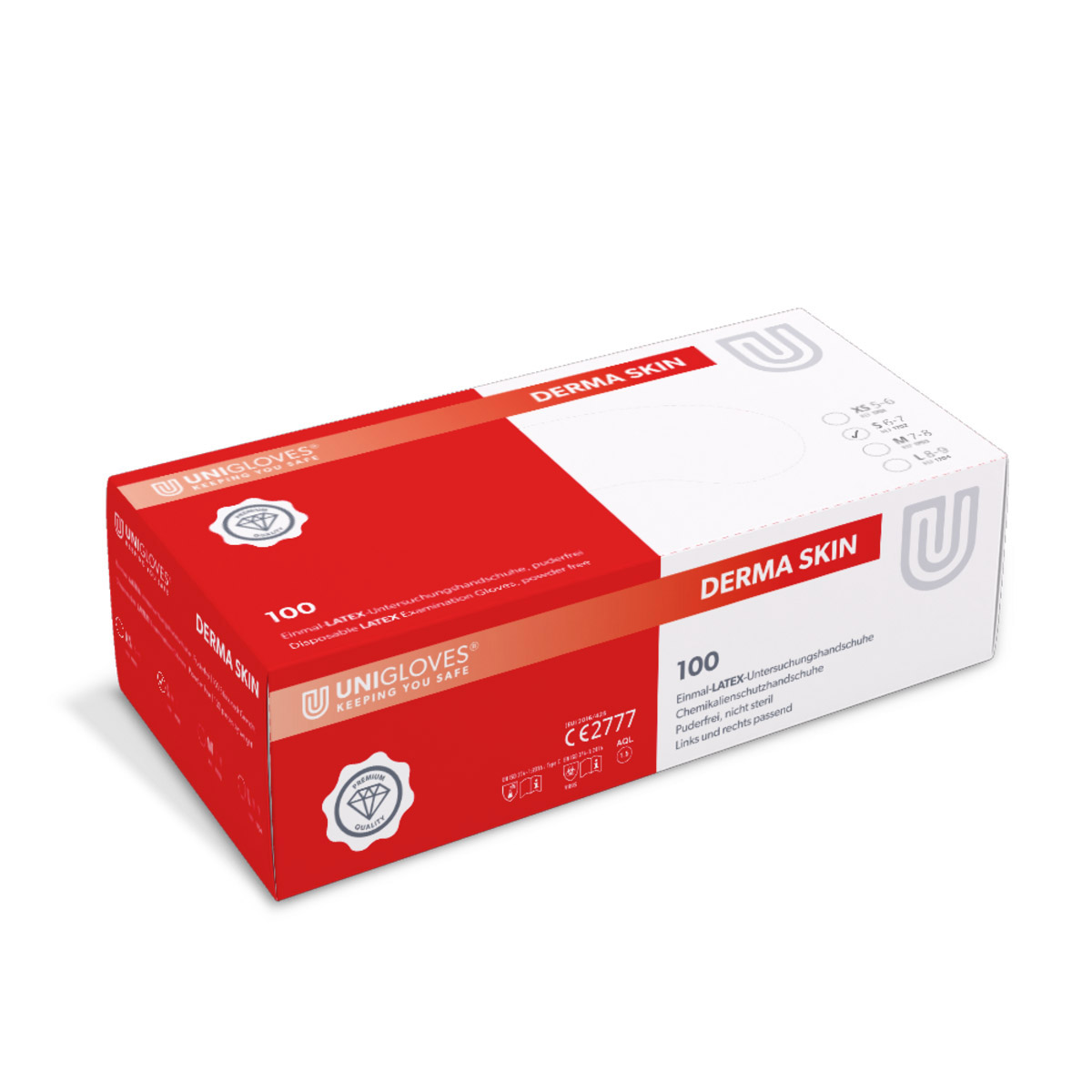 Derma Skin Latex Handsch. pdfr S 100St