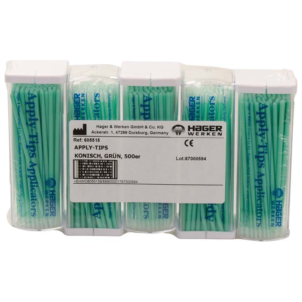 Hager & Werken Apply-Tips - Packung 5 x 100 Stück grün, konisch