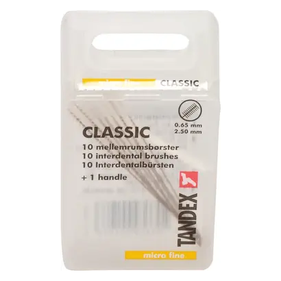 Tandex CLASSIC Interdentalbürsten - Packung 10 Stück gelb, Ø 0,65 mm