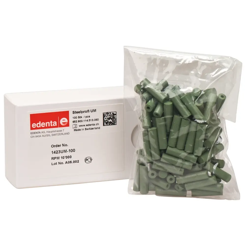 Edenta Steelprofi - Packung 100 Stück unmontiert, grün, Figur 114, 22 mm, ISO 060
