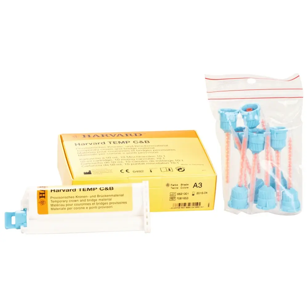 Harvard Dental International Harvard TEMP C&B - Packung 50 ml Automix-Kartusche A3, 10 Mischkanülen