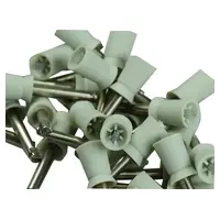 Kerr Farbige Prophy Cups - Packung 30 Stück weiß mit Nylonborsten, hartes Gummi, Latch-Type