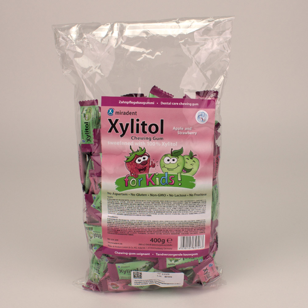 miradent Xylitol Gum Kids 2er sort.200St
