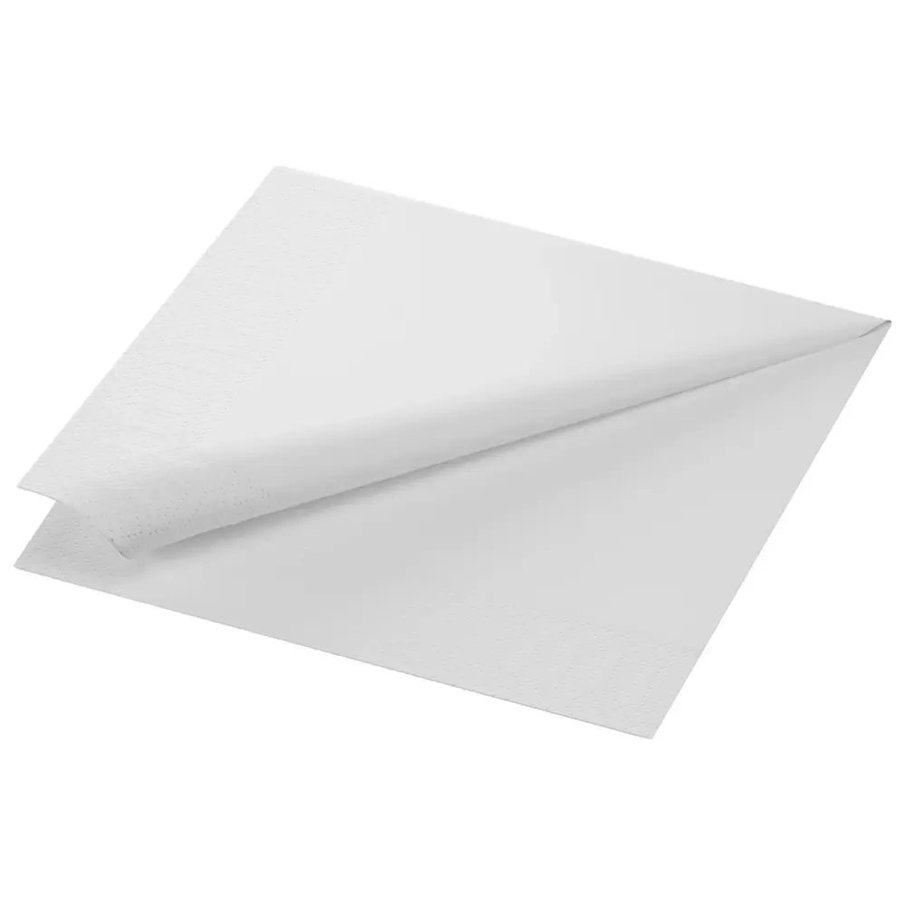 Duni Taschentuchserviette - Packung 300 Stück weiß, 40 x 40 cm, 2-lagig