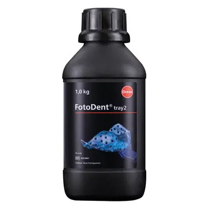 Dreve Dentamid GmbH FotoDent tray2 blau-transparent Flasche 1kg