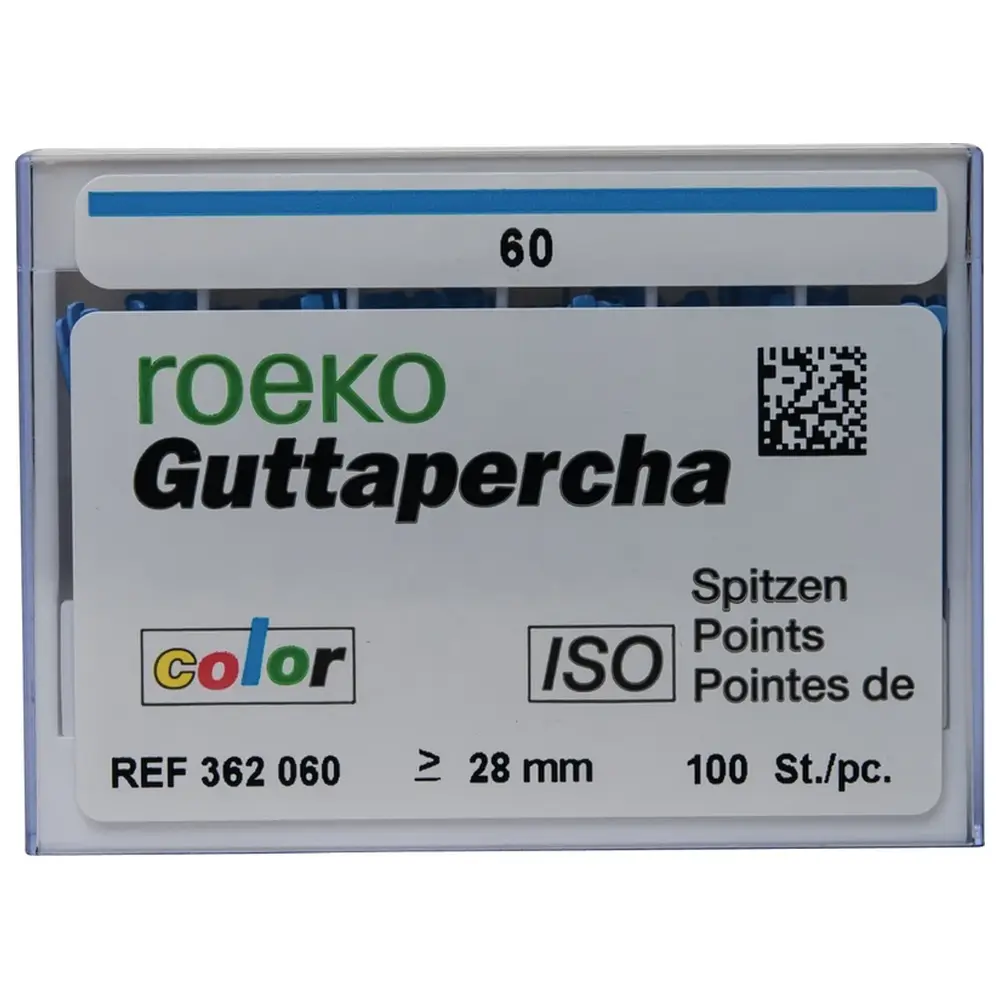 COLTENE Guttapercha ISO color - Packung 100 Stück ISO 060