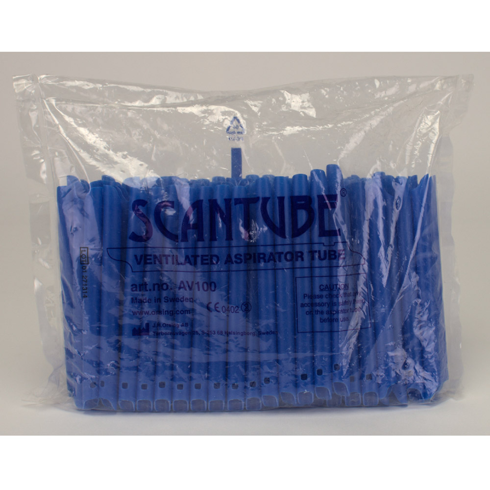 Aspirator Tube vent. blue 145mm 100St
