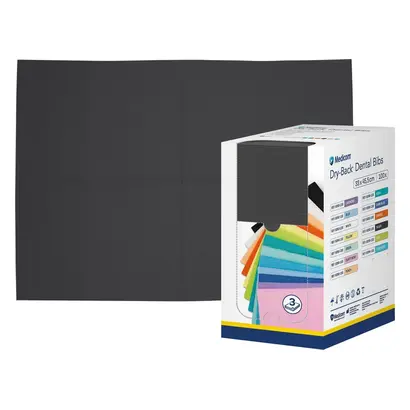 Medicom Healthcare B.V. Medicom DryBack Patientenservietten 33x45,5cm schwarz Ktn 100
