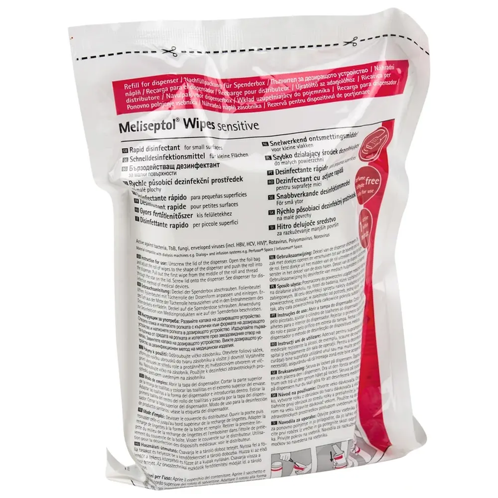 B. Braun Meliseptol® Wipes sensitive - Beutel 60 Stück 15,2 x 20 cm