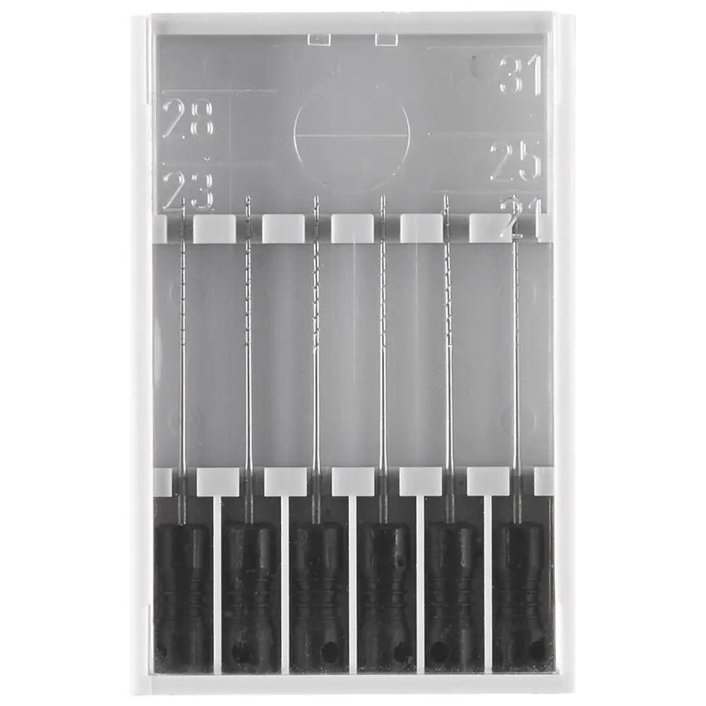 Edenta Nervnadeln 9107 - Packung 6 Stück schwarz ISO 060