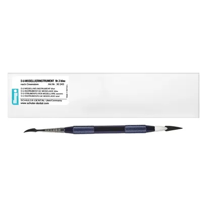 SCHULER-DENTAL S-U-Modellierinstrumente nach Greenstein - Stück blau, Nummer 3