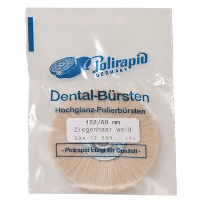 Polirapid Dr. Montemerlo GmbH & Co. KG Schmalbürste 152/60mm Ziegenhaar weiß m.AK St Polirapid Dr. Montemerlo GmbH & Co. KG Schmalbürste 152/60mm Ziegenhaar weiß m.AK St