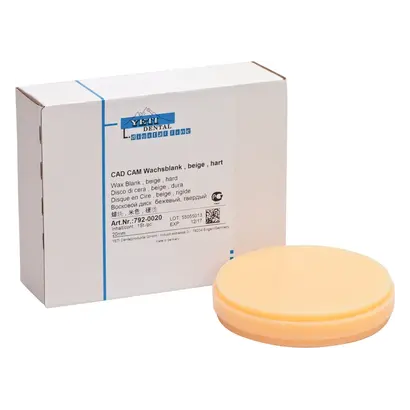 Yeti Dentalprodukte GmbH CAD/CAM Wachsblank 20mm beige St