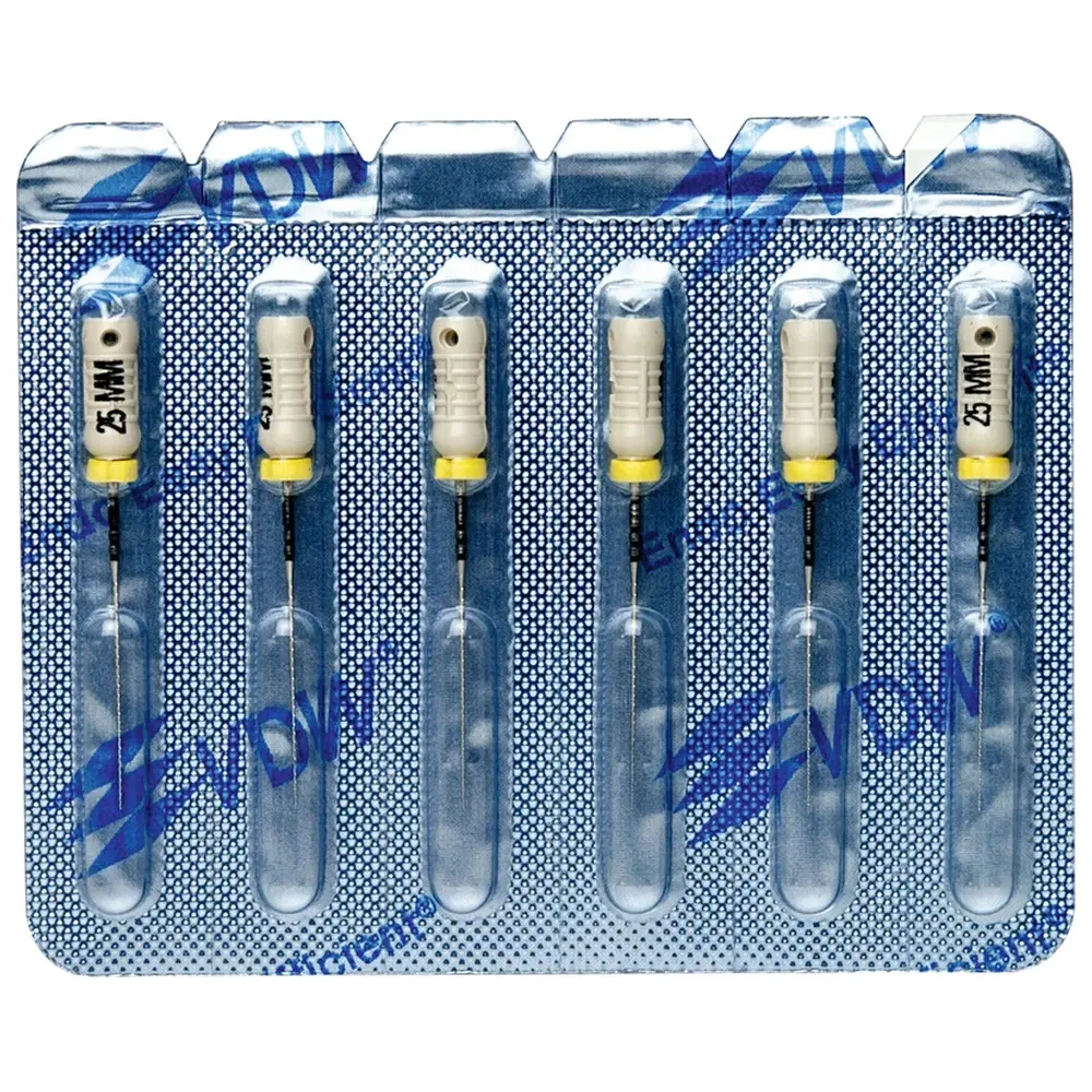 VDW STERILE Hedstroem Feilen - Blisterpackung 6 Stück 25 mm ISO 015