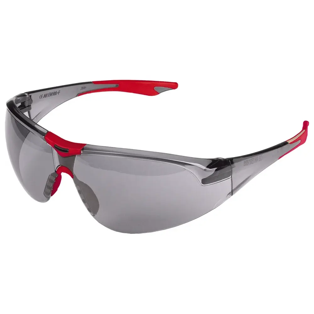 Kentzler-Kaschner KKD® ANTI-FOG Patienten-Schutzbrille NEW-STYLE - Stück Fassung rot, Scheibe rauchgrau