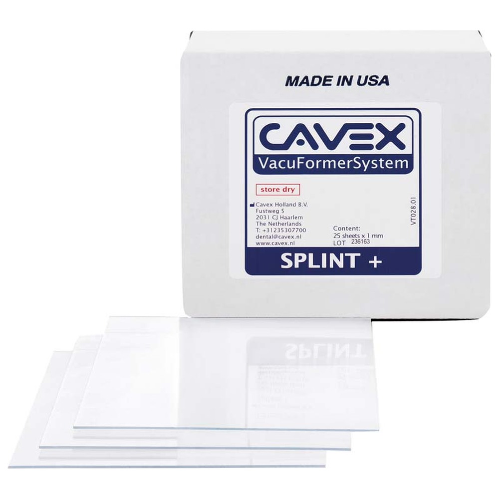 Cavex Splint+ - Packung 25 Stück transparent, Stärke 1 mm