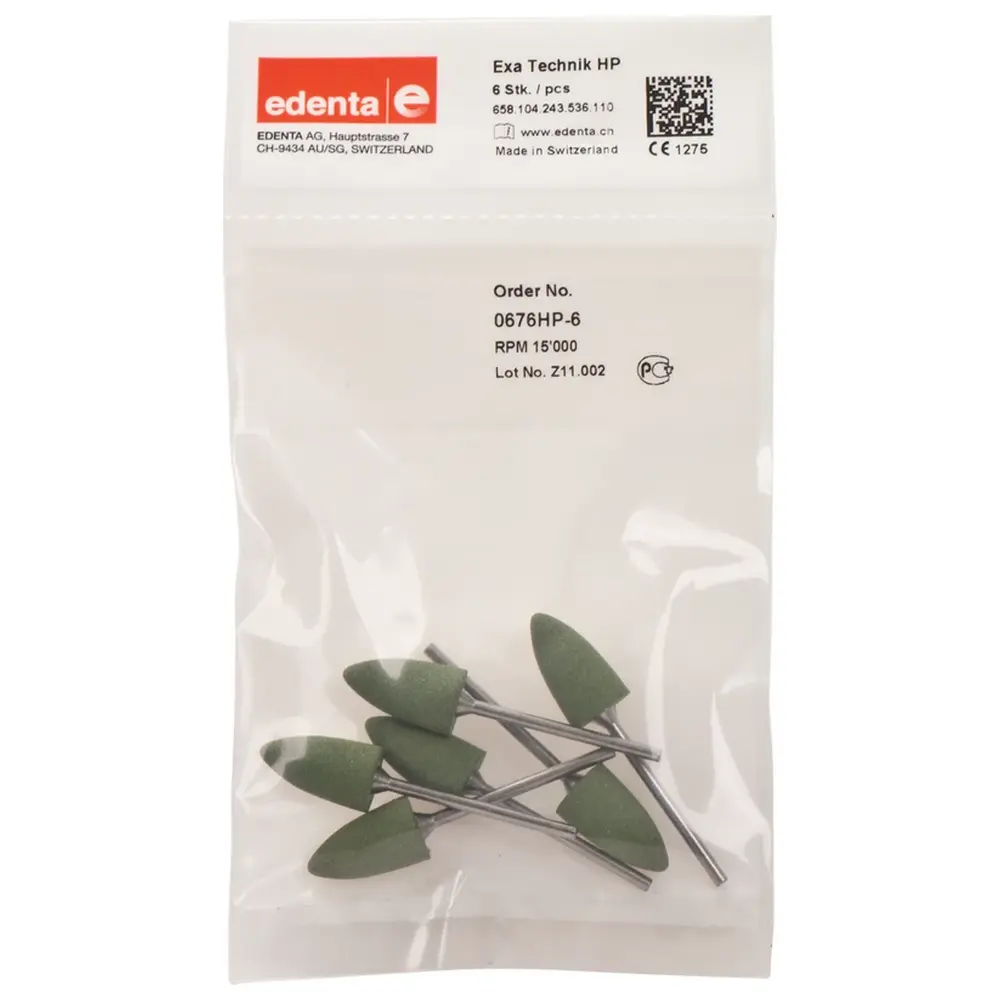 Edenta Exa Technique - Packung 6 Stück grün grob, HP, Figur 243, 19,5 mm, ISO 110