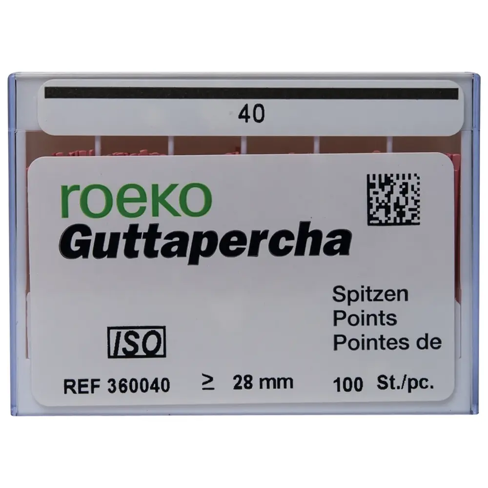 COLTENE roeko Guttapercha Spitzen - Packung 100 Stück ISO 040